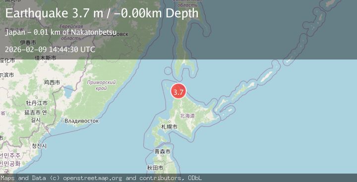 Map of HOKKAIDO, JAPAN REGION