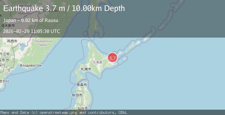 Map of HOKKAIDO, JAPAN REGION