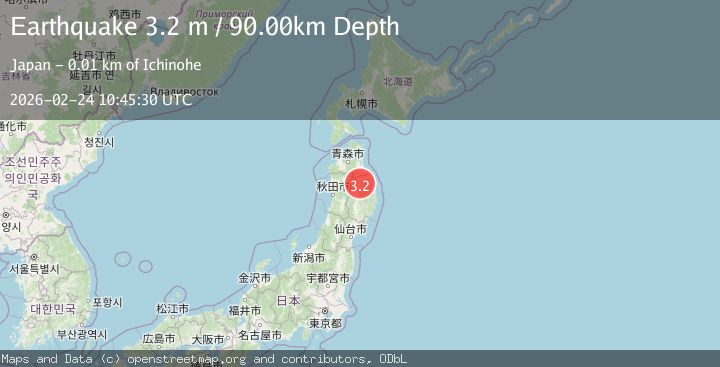 Map of NEAR EAST COAST OF HONSHU, JAPAN