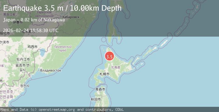 Map of HOKKAIDO, JAPAN REGION