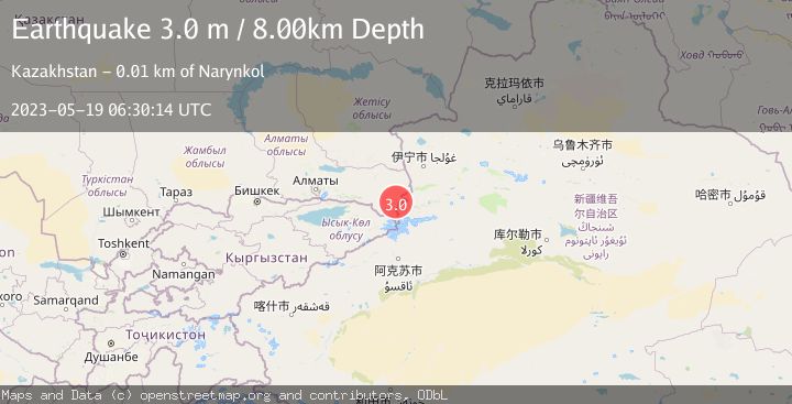 Map of KAZAKHSTAN-XINJIANG BORDER REG.