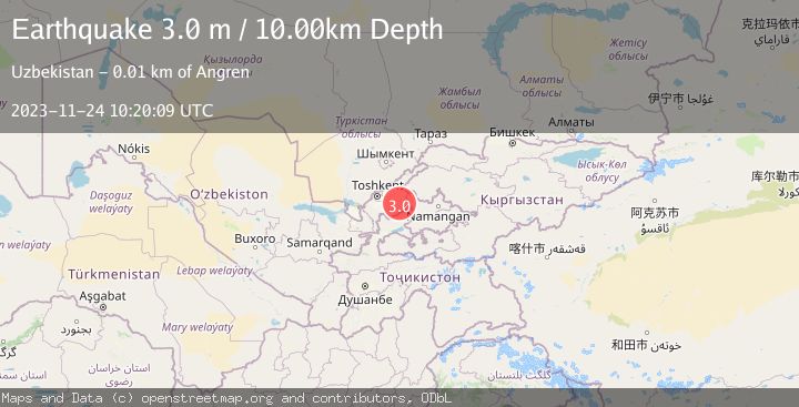 Map of EASTERN UZBEKISTAN