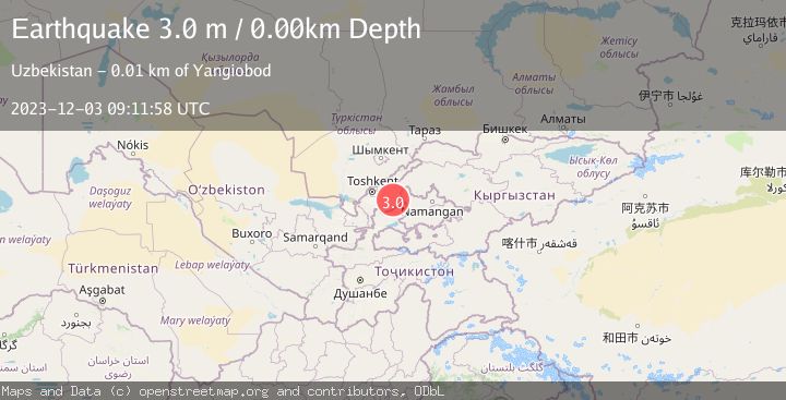 Map of EASTERN UZBEKISTAN
