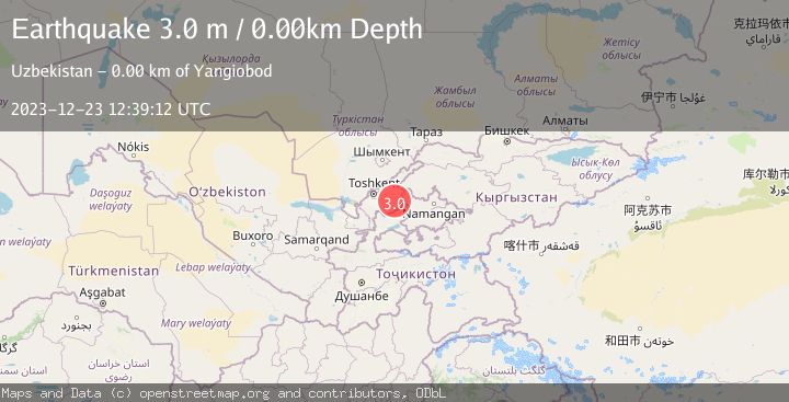 Map of EASTERN UZBEKISTAN