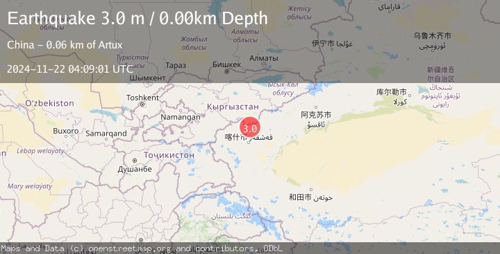 Map of SOUTHERN XINJIANG, CHINA