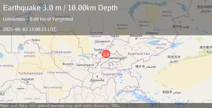 Map of EASTERN UZBEKISTAN