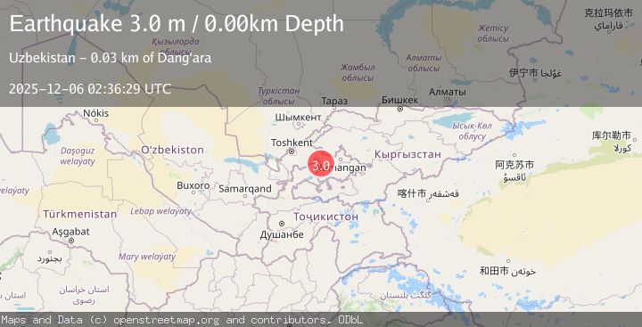 Map of EASTERN UZBEKISTAN