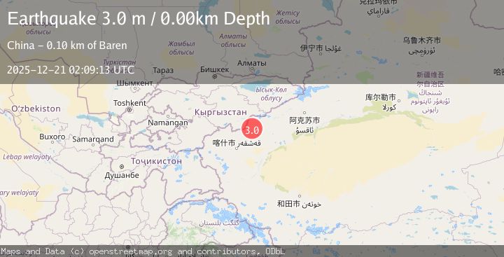 Map of SOUTHERN XINJIANG, CHINA