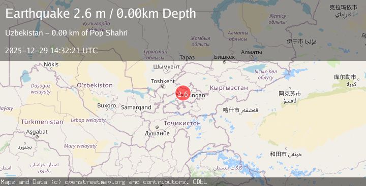 Map of EASTERN UZBEKISTAN