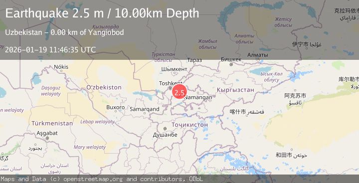 Map of EASTERN UZBEKISTAN
