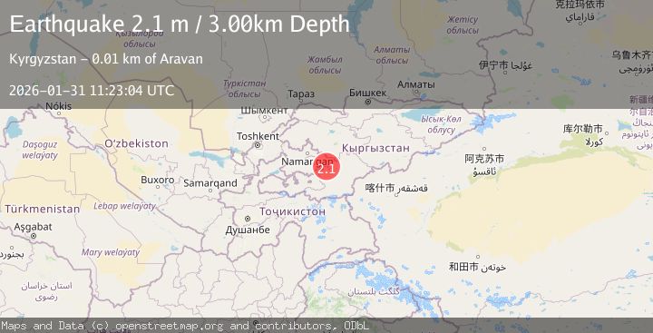 Map of EASTERN UZBEKISTAN