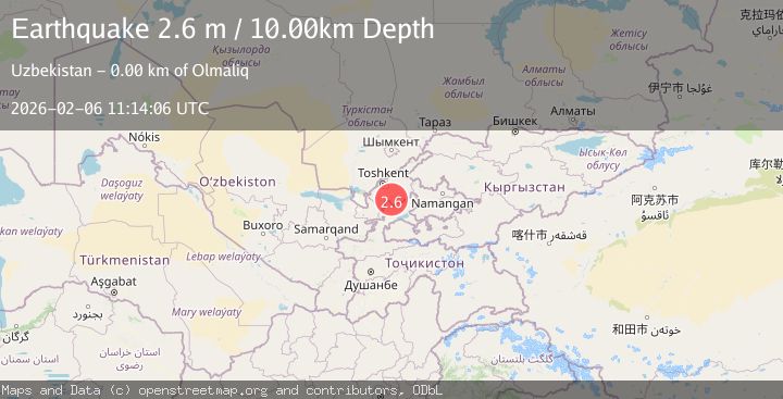 Map of EASTERN UZBEKISTAN