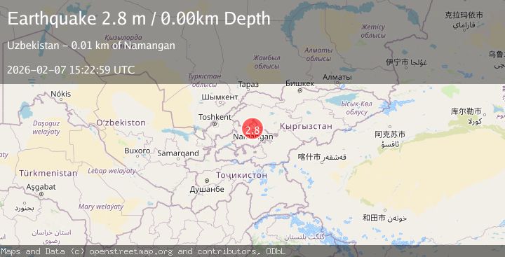 Map of EASTERN UZBEKISTAN