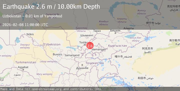 Map of EASTERN UZBEKISTAN
