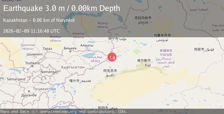 Map of KAZAKHSTAN-XINJIANG BORDER REG.