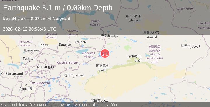 Map of KAZAKHSTAN-XINJIANG BORDER REG.