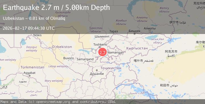 Map of EASTERN UZBEKISTAN