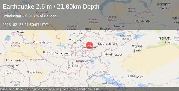 Map of EASTERN UZBEKISTAN