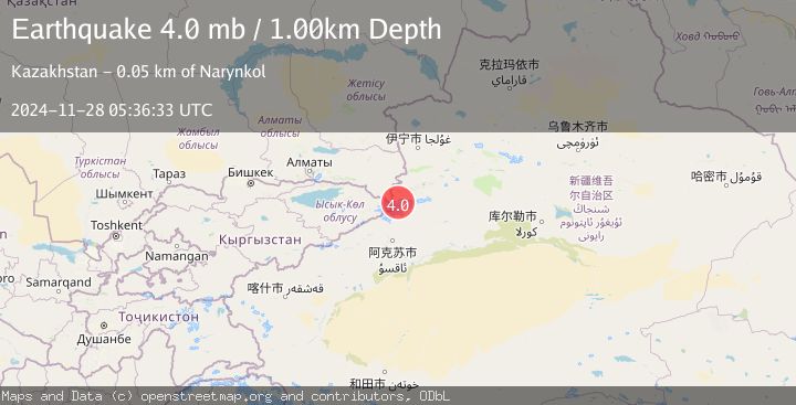 Map of KAZAKHSTAN-XINJIANG BORDER REG.