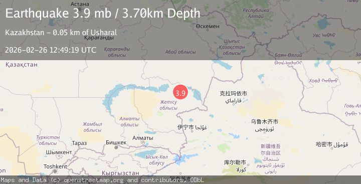 Map of EASTERN KAZAKHSTAN