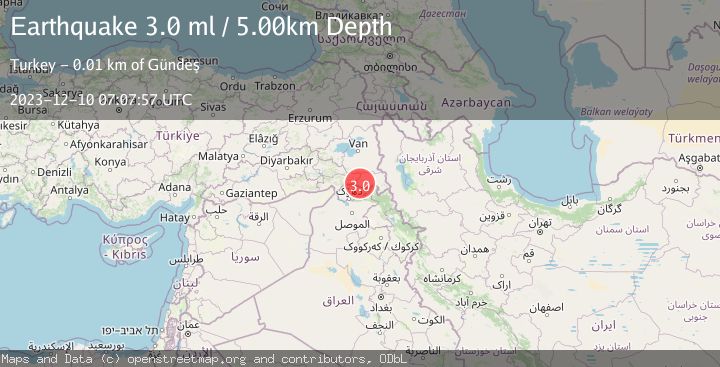 Map of TURKEY-IRAQ BORDER REGION