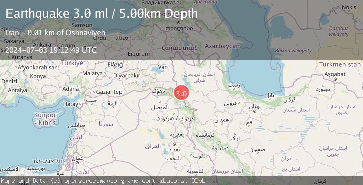 Map of NORTHWESTERN IRAN