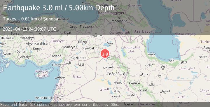 Map of TURKEY-SYRIA-IRAQ BORDER REGION