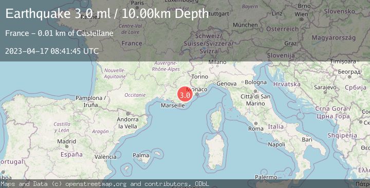 Map of NEAR SOUTH COAST OF FRANCE