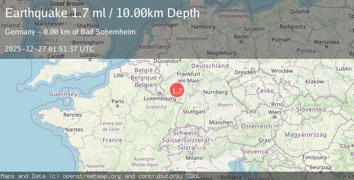 Map of FRANCE-GERMANY BORDER REGION