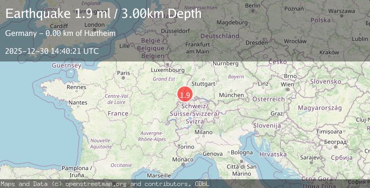 Map of FRANCE-GERMANY BORDER REGION