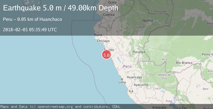Map of NEAR COAST OF NORTHERN PERU