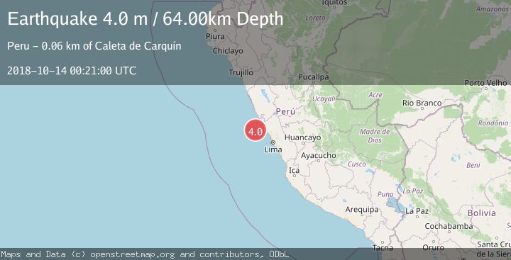 Map of OFF COAST OF CENTRAL PERU