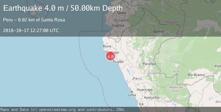 Map of NEAR COAST OF NORTHERN PERU