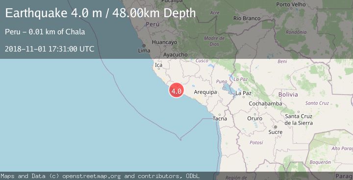 Map of NEAR COAST OF SOUTHERN PERU
