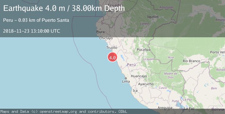 Map of NEAR COAST OF NORTHERN PERU