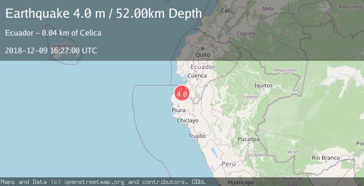 Map of PERU-ECUADOR BORDER REGION
