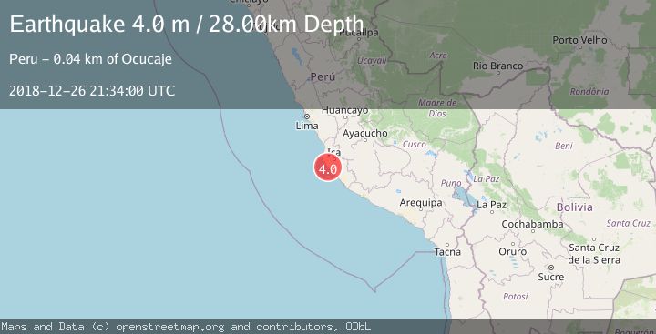 Map of NEAR COAST OF CENTRAL PERU