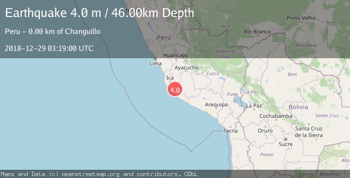 Map of NEAR COAST OF CENTRAL PERU