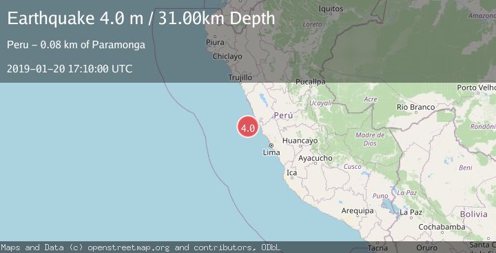 Map of NEAR COAST OF CENTRAL PERU
