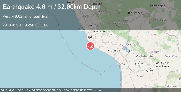Map of NEAR COAST OF CENTRAL PERU