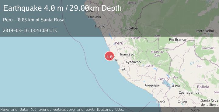 Map of NEAR COAST OF CENTRAL PERU