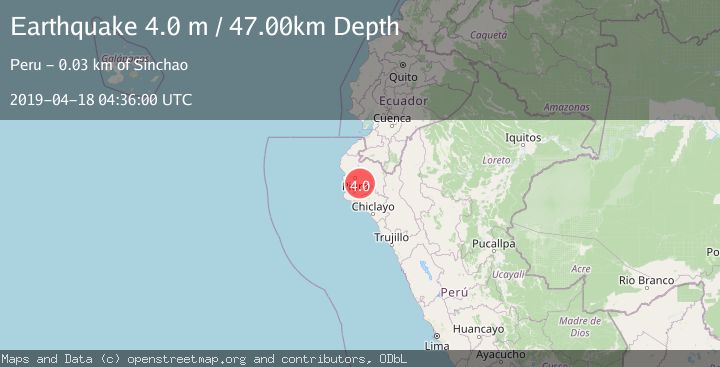 Map of NEAR COAST OF NORTHERN PERU
