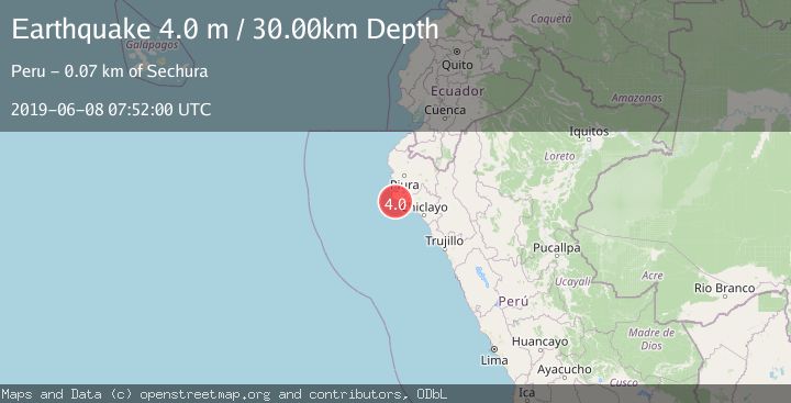 Map of NEAR COAST OF NORTHERN PERU