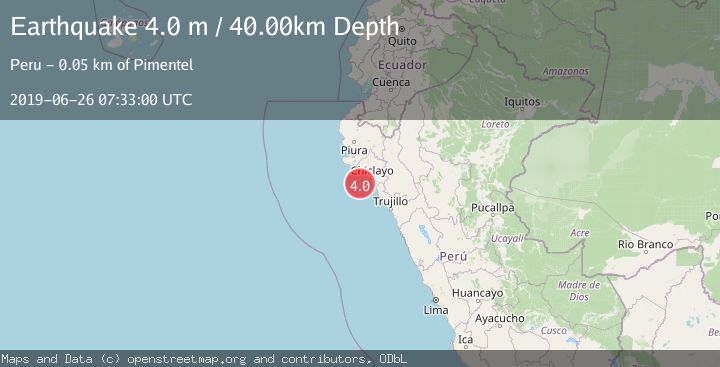 Map of NEAR COAST OF NORTHERN PERU