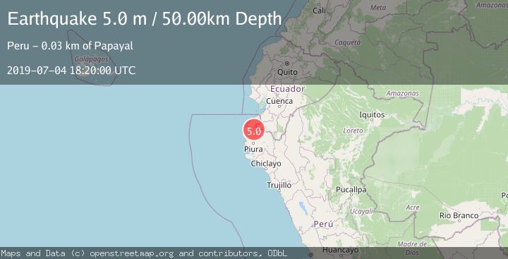 Map of PERU-ECUADOR BORDER REGION