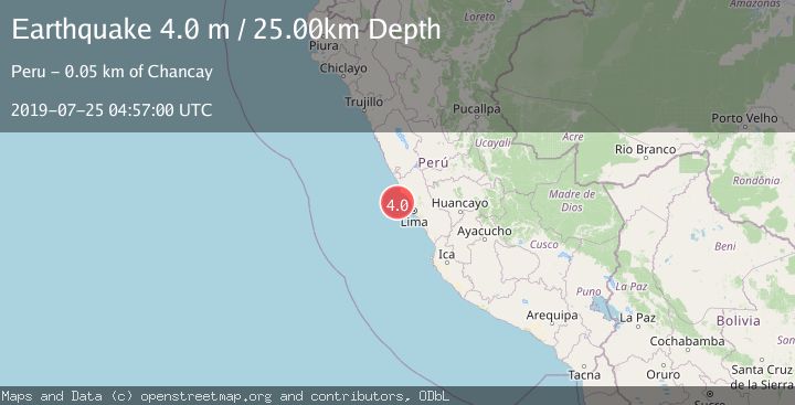 Map of NEAR COAST OF CENTRAL PERU