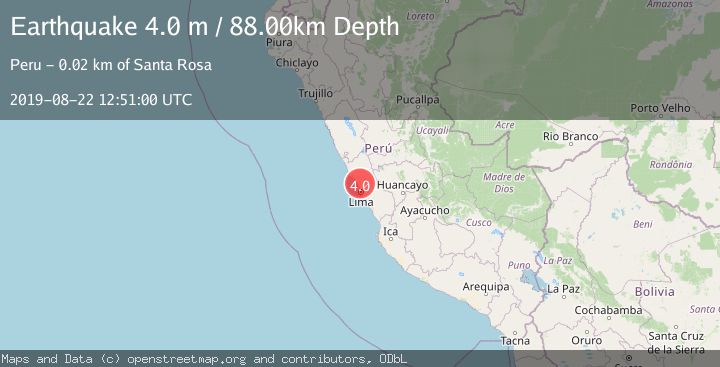 Map of NEAR COAST OF CENTRAL PERU