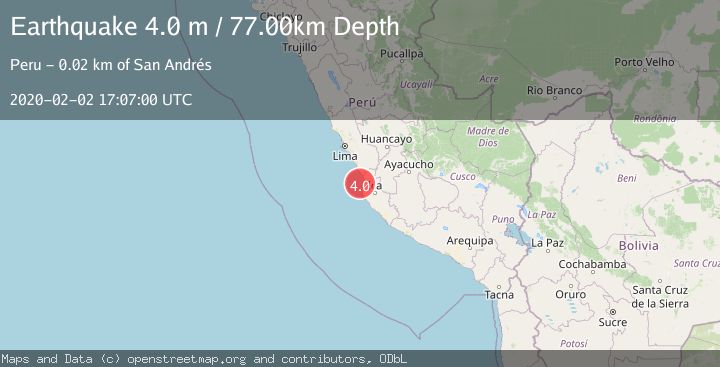 Map of NEAR COAST OF CENTRAL PERU