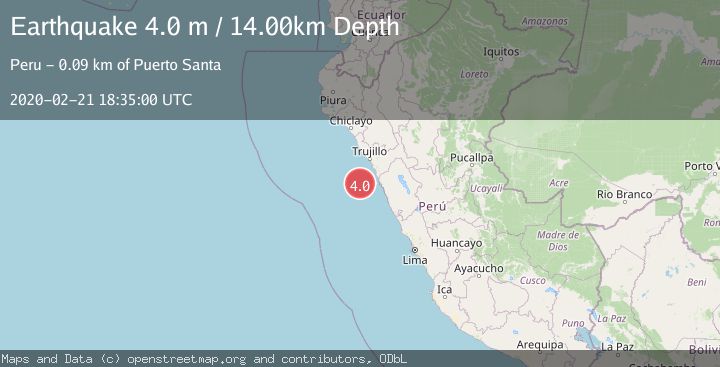 Map of OFF COAST OF NORTHERN PERU