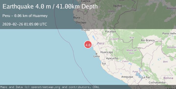 Map of NEAR COAST OF CENTRAL PERU